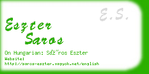 eszter saros business card